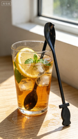 Cuillères à café jetables écologiques en plastique au design élégant, robustes, avec option de logo personnalisé pour cafés, desserts et restaurants