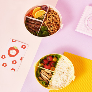 Heatable Lunch <b>Box</b> Picnic Students Compartment Lunch <b>Box</b> Cartoon Children Food Grade Portable Bento <b>Box</b> - Product Image 5