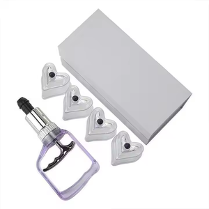 Juego de 4 Ventosas en Forma de Corazón, 1 Pistola de Ventosas, Kit de Terapia de Vacío de Plástico, Masajeador con Caja - Product Image 6