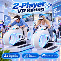 Simulateur de course VR 9D à mouvement complet, machine d'arcade commerciale d'intérieur, compatible avec les derniers jeux de course de moto, pour centre de jeux de parc