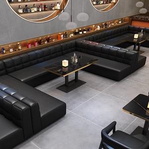 Set Meja Kursi Kayu Gaya Industrial untuk Restoran, <span class=keywords><strong>Sofa</strong></span> Booth <span class=keywords><strong>KTV</strong></span>, Cocok untuk Kafe, Kedai Teh Susu, atau Ruang Tamu - Product Image 2