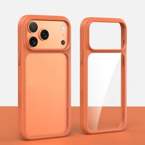 Coque de protection antichoc transparente en silicone souple à bords renforcés avec bouton tactile pour appareil photo IA pour iPhone 17 Pro Max - Product Image 1