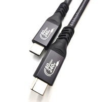 USB4 V2.0 80 Gbps 8K 60Hz Compatible Thunderbolt 5 PD 240W Gen4 5A Carga rápida Cobre puro Trenza Nylon USB Tipo-C Cámara de datos