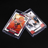 MOUJACK 35PT Porte-cartes magnétique transparent en PS avec protection UV One Touch, certifié CE, 73x110x1mm, logo personnalisé, cartes de baseball