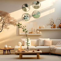 Décoration murale de chambre personnalisée cadre d'art suspendu en bois esthétique Boho pour appartement chambre à coucher décorations murales en bois