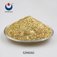 Poudre libre de pigment de titane nacré doré en mica synthétique cristallin brillant pour revêtements peinture et effets nacrés d'impression