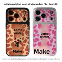 Coque de téléphone sur mesure à imprimé léopard, découpe de précision, grande fenêtre de visualisation, impression UV, antichoc, compatible avec 17 Pro