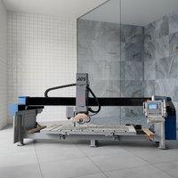 Sierra de puente CNC Rainbow Bridge HQ-3220BM de 4+1 ejes con control PLC, husillo de 5.5KW para orificios internos y motor de cuchilla de 11KW para mármol y cuarzo