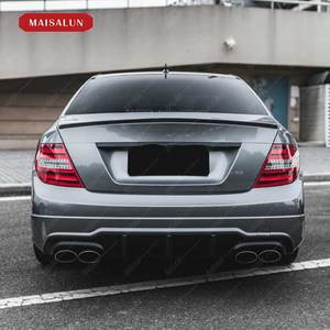 Kit de Carrocería de Alta Calidad para Benz Clase <span class=keywords><strong>C</strong></span> W204, Actualización al Estilo C63, Parachoques Delantero con Luces DRL, Parachoques Trasero y Faldones Laterales - Product Image 5