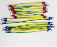Câble de mise à la terre 12V en cuivre étamé rouge personnalisé avec isolation PVC, faisceau de câbles à borne O, plusieurs calibres et longueurs de câbles