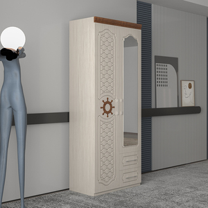 Wholesale Large 2-door Wardrobe with Moq <strong>50</strong> Set Customizable Inside Wooden Bedroom <strong>Closet</strong> 15mm MDF Wardrobe Bedroom - Product Image 6