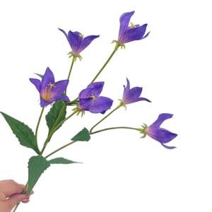 Fleurs artificielles en soie de type campanule, branche unique, rose, haute simulation, pour décoration de mariage et de maison - Product Image 5