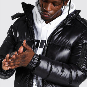 Vestes et manteaux <span class=keywords><strong>pour</strong></span> hommes, vestes matelassées noires de haute qualité, logo personnalisé, manteau <span class=keywords><strong>en</strong></span> duvet <span class=keywords><strong>pour</strong></span> hommes - Product Image 3