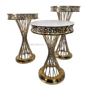 Décorations d'arche de mariage moderne K51, cadre en métal doré de 90 cm, support à fleurs pour accessoires de dîner aux chandelles - Product Image 4