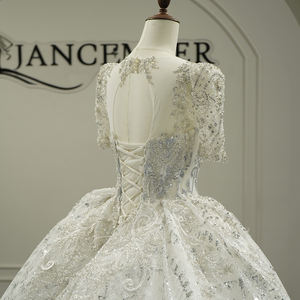 Vestido de Novia de Lujo Gt26010, Estilo Moderno Vintage, Vestido de Princesa con Falda de Tul, Diseño Simple sin Tirantes, con Lentejuelas, Cuentas y Flores de Encaje, Jancember - Product Image 5