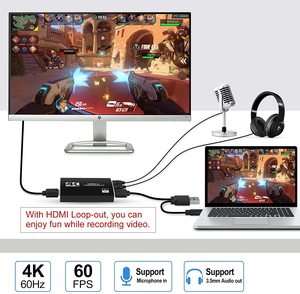 Thiết bị quay <span class=keywords><strong>video</strong></span> USB3.0 với bảo hành 1 năm mới 4K OBS OBS ghi Grabber cho OBS chụp định dạng MP4 - Product Image 3