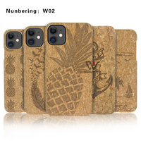 Coque de téléphone portable en bois de liège gravée, best-seller, pour iPhone 11 12 13 14 15 Pro Max Plus, accessoires pour téléphone portable