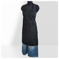 Tablier de service réutilisable en tissu de coton Niuweili, version coréenne, avec impression de logo personnalisé pour serveurs de salons de thé et cafés