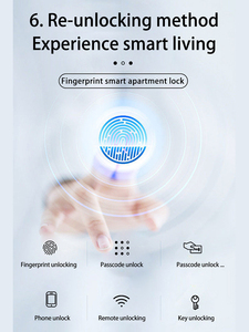 Serrure de porte intelligente Tuya WiFi avec sécurité étanche, lecteur d'empreintes digitales à semi-conducteurs, accès par clé et stockage de données cloud - Product Image 4