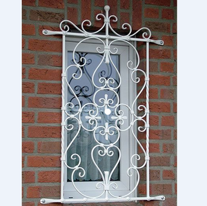 <span class=keywords><strong>Griglia</strong></span> per finestre in ferro battuto forgiato a mano decorazione per la casa rivestita a polvere nera - Product Image 4