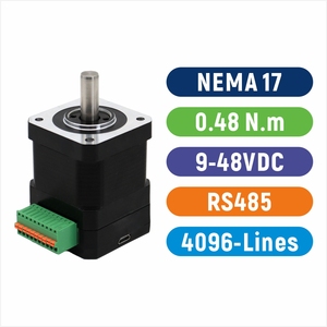 มอเตอร์สเต็ปเปอร์ไฮบริดแบบวงปิด RS485 Modbus RTU ในตัว <span class=keywords><strong>NEMA</strong></span> <span class=keywords><strong>17</strong></span> แรงบิด 0.48 นิวตันเมตร ความเร็ว 3000 รอบต่อนาที แรงดันไฟฟ้า 9-48VDC พร้อมเอนโค้ดเดอร์ 4096 เส้น สำหรับเครื่องพิมพ์ 3 มิติ - Product Image 1