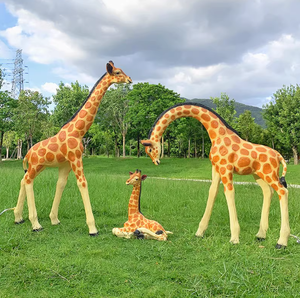 Realistico adulto giraffa FRP scultura, dimensione naturale statua animale per Safari parco Zoo decorazione - Product Image 1