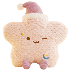 Ensemble de jouets en peluche assortis de la série Ciel, poupées en peluche nuage arc-en-ciel, lune, étoile, soleil avec chapeau de nuit, cadeau en gros - Product Image 3