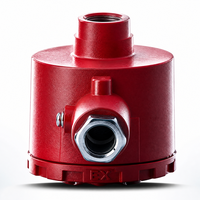 Boîtier métallique rouge usiné CNC de haute précision JXD Machining pour détecteurs de gaz robustes et capteurs de sécurité industrielle