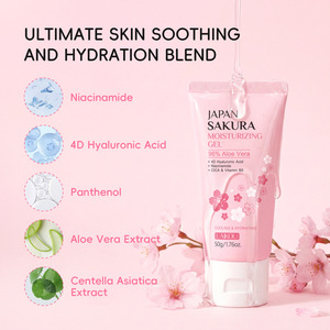 Gel Hidratante LAIKOU Sakura y <span class=keywords><strong>Aloe</strong></span> <span class=keywords><strong>Vera</strong></span> 50g, Gel Facial Calmante para Todo Tipo de Piel, Uso Nocturno - Product Image 3