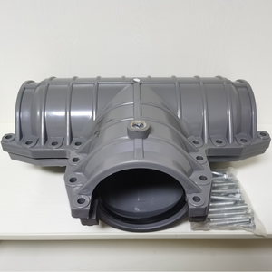 ताजा सामग्री अपवc विभाजन आस्तीन मरम्मत कॉलर pn10 मानक प्लास्टिक पाइप फिटिंग मरम्मत कॉलर पानी की आपूर्ति के लिए - Product Image 4