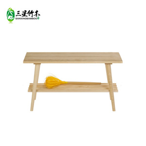 Bench, solid wood bench, <b>bamboo</b> bench, modern minimalist high <b>stool</b>, shoe changing <b>stool</b>, multi-functional. - Product Image 2