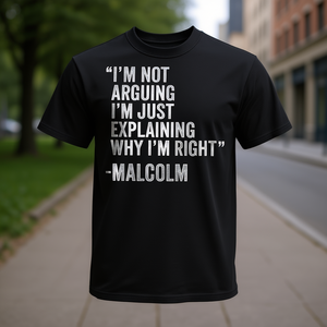 T-shirt Malcolm Quote noir en coton à col rond et manches courtes pour homme - Product Image 3