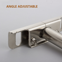 Support mural robuste pour étagère invisible, réglable en angle, pour étagères flottantes en bois, support d'étagère en fer