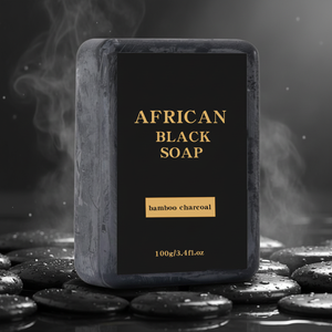 Jabón negro africano hecho a mano, barra de jabón <span class=keywords><strong>facial</strong></span> blanqueadora antiacné, etiqueta privada OEM para uso en baño e inodoro, venta al por mayor - Product Image 5