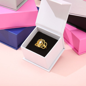 Wholesale Customizable Rectangle <b>Jewelry</b> Combination Box High Quality <b>Magnetic</b> Closure Rigid Paper Box Cotton Lining Fashionable - Product Image 3