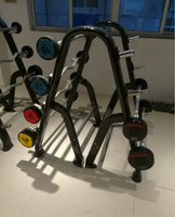 Barre de musculation en acier avec revêtement en caoutchouc – Barre de levage de poids commerciale durable et écologique pour l'entraînement de force