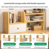 Desktop Shelf Minimalist Modern Home Desk Organizer Multi-tiered Corner-compatible Small Bookcase Office Workstation Drawers