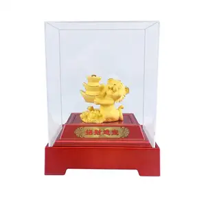 Индивидуальный логотип на китайском новогоднем талисмане 24 карат Золотая фигурка тигра для бизнес-премий рекламный подарок на год 2022