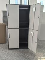 Armoire Métallique à 6 Portes avec Tringle de Suspension Intégrée et Étagère, Idéale pour Chambre, Bureau, et Rangement Domestique – Vente en Gros Usine