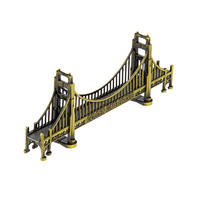 Recuerdo de Viaje Mundial, Adorno de la Puente Golden Gate de San Francisco, Modelo Arquitectónico, Figura Metálica, Diseño Artesanal, Regalos