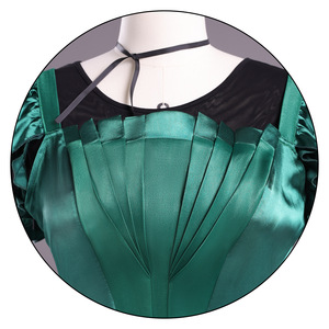 Vestito Verde Agnes per Bambini, Costume Cosplay Famiglia Addams, Cosplay Agnes per Adulti - Product Image 4