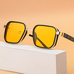 <span class=keywords><strong>Gafas</strong></span> <span class=keywords><strong>de</strong></span> <span class=keywords><strong>sol</strong></span> Partagas Fashion Trendy Designer con logotipo personalizado, montura metálica cuadrada, protección UV400 para hombre. - Product Image 2