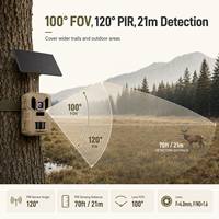 Cámara de Caza Sensvision 4G LTE 4K 64MP con Panel Solar Desmontable, WiFi + Batería de 5000mAh, Resistente al Agua IP66