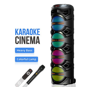 Système de haut-parleurs Bluetooth portables d'extérieur ZQS8403, dernier modèle, éclairage LED RGB, quatre haut-parleurs de 8 pouces, radio de fête, AUX - Product Image 1
