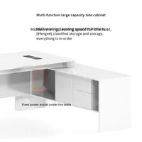 Scrivania Direzionale in Legno di Alta Qualità con Sedia, Design Moderno, Ampia Postazione di Lavoro per Direttore Generale