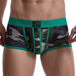 High-end Quality Camouflage <strong>Men</strong> Underwear Sexy Mesh Boxer <strong>Briefs</strong> Fashion Underpants Seamless Sports Shorts Classic - Product Image 5