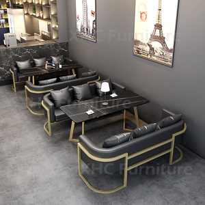Juego de Mesa y Sillas para Restaurante Personalizado en Oferta, Estructura Metálica, Diseño Moderno y Lujoso para Cafetería, Bar, Bistro, Hoteles - Product Image 3