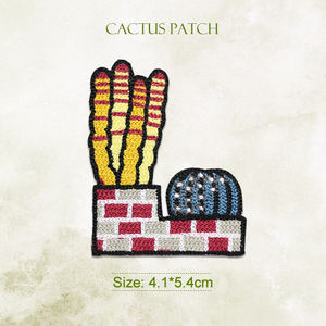 Autocollant thermocollant pour vêtements WBG Fashion DIY, réparation de trous, cactus, succulentes, broderie - Product Image 2