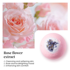 Bolas de Sal de <span class=keywords><strong>Baño</strong></span> Efervescentes con Flores Secas de Dos Colores y Fragancia, para Uso en Adultos, Cuidado Corporal para Piel Normal - Product Image 3