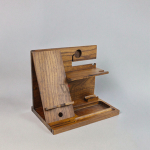 Multi Functional Flexible Stylish Wooden Cell <b>Phone</b> Wallet Watch <b>Stand</b> Natural Wood <b>Desk</b> <b>Phone</b> Docking Station - Product Image 3